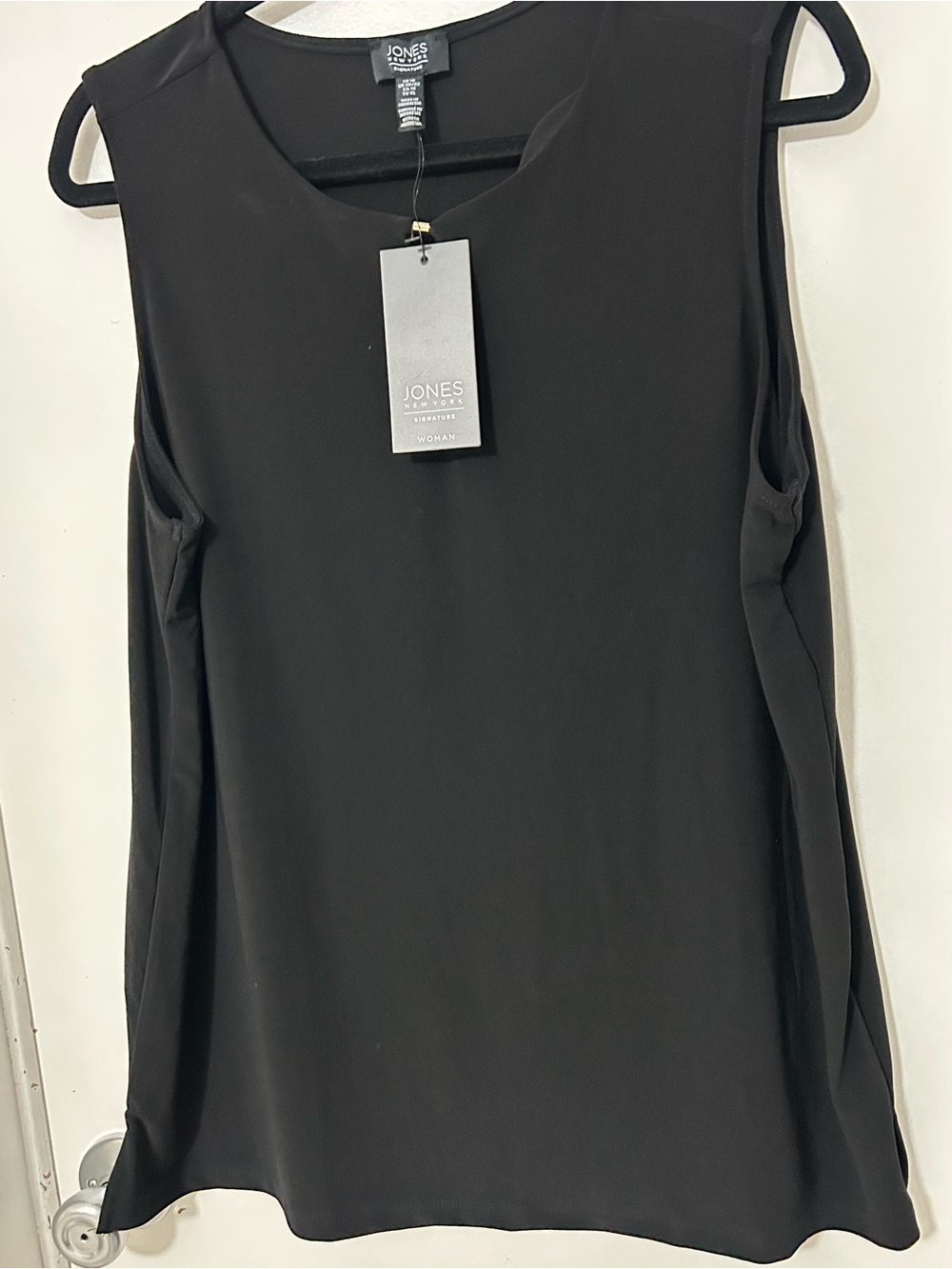 Jones New York Black Sleeveless Shell Tank Top